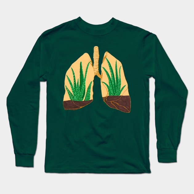 Lung Terrarium Long Sleeve T-Shirt by RaLiz